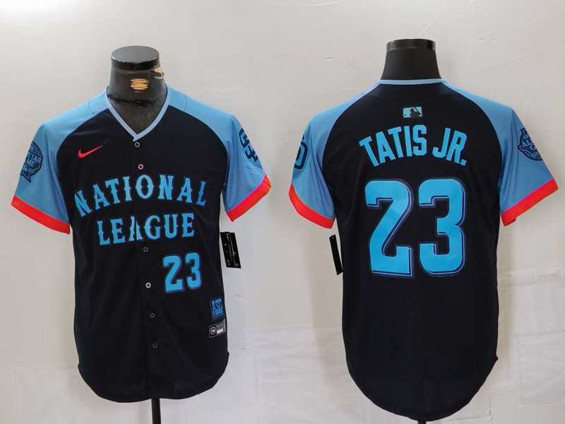 Men%27s San Diego Padres #23 Fernando Tatis Jr Number Navy 2024 All Star Limited Stitched Jersey